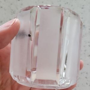 Pair of used vintage glass/crystal votive candle holders vintage